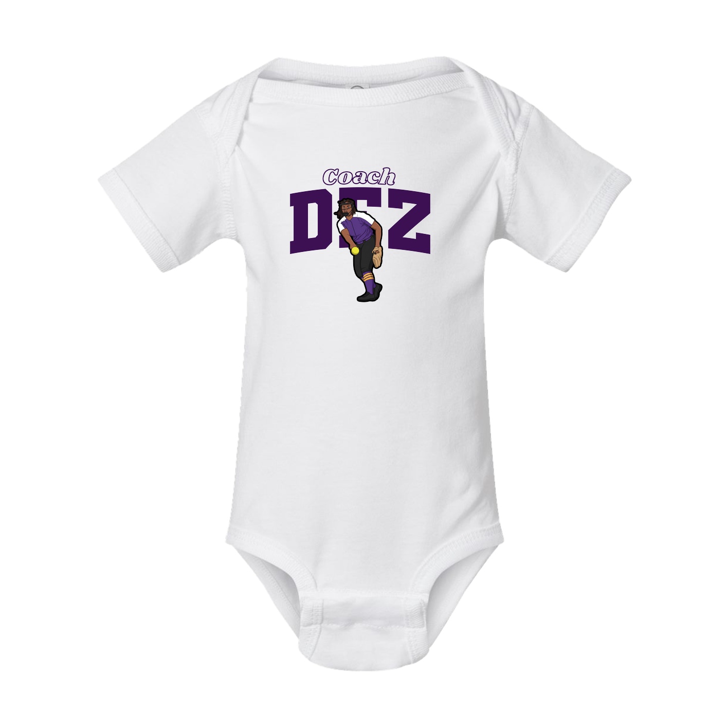 Baby Onesie — Name Arch in White