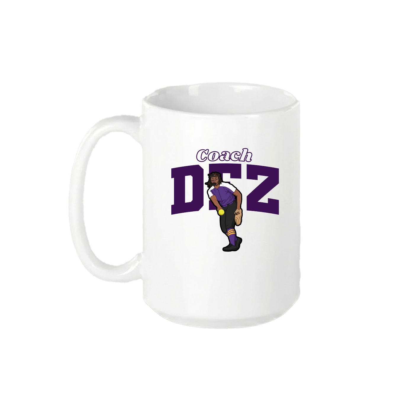 15oz Coffee Mug — Name Arch in White