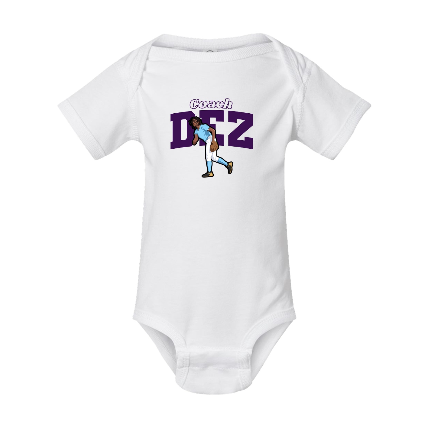 Baby Onesie — Name Arch in White