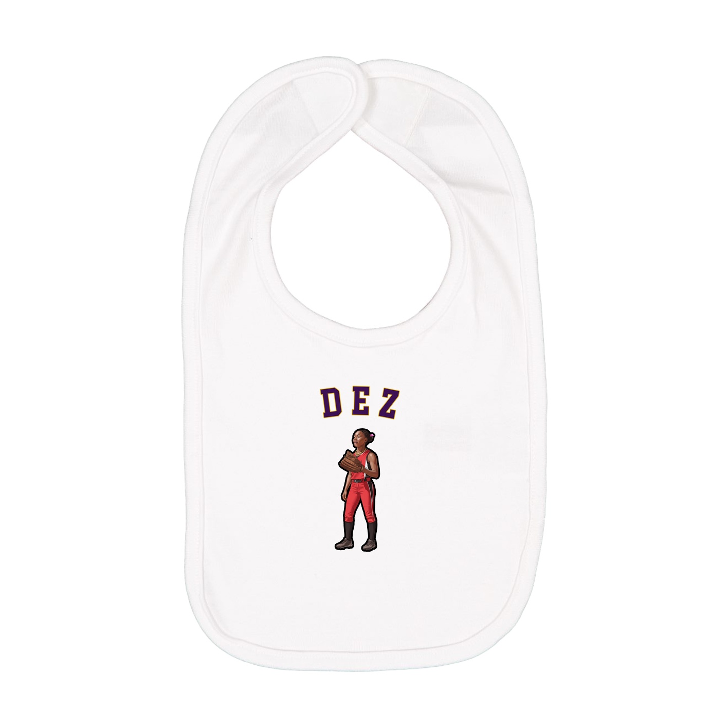 Infant Bib — Shirsey Arch in White