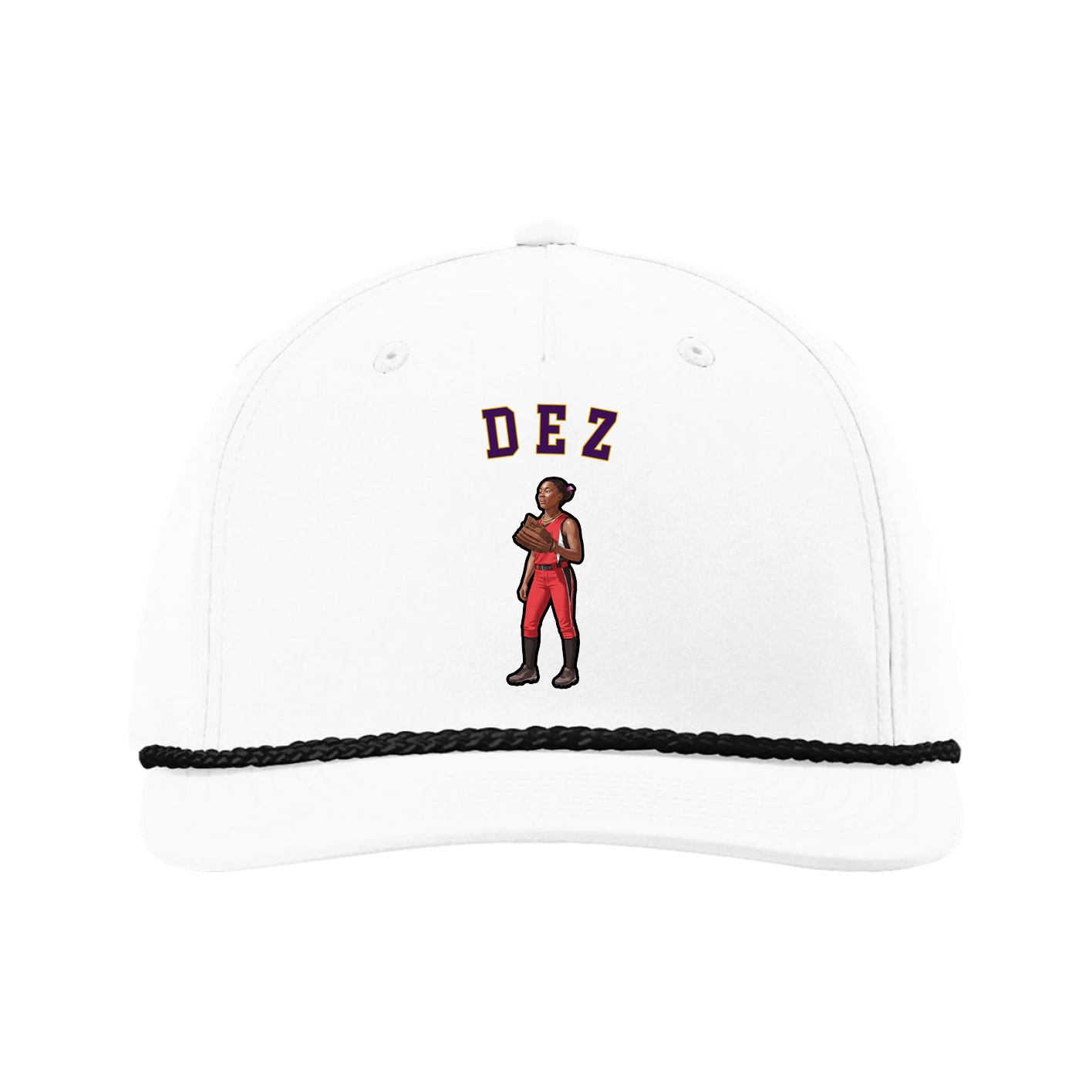 Five-Panel Classic Rope Cap — Shirsey Arch in White
