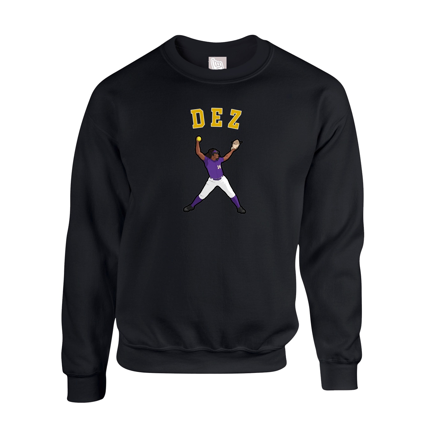 Fleece Crew — Shirsey Arch in Black