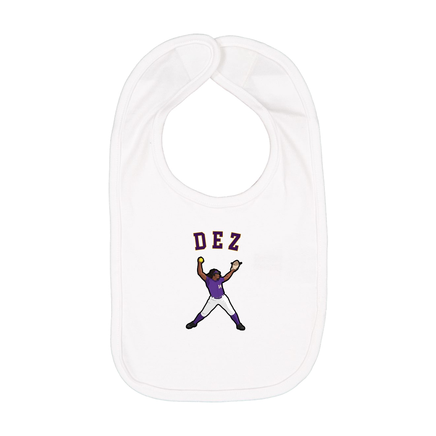 Infant Bib — Shirsey Arch in White