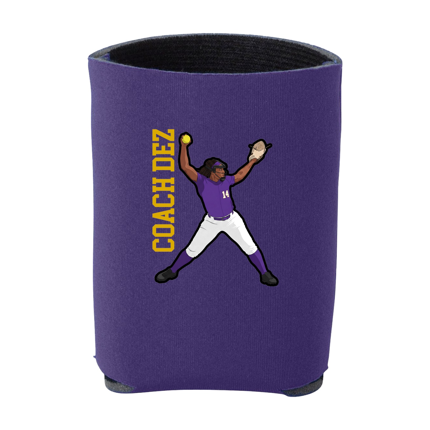 Can Holder — Name Vertical in Purple