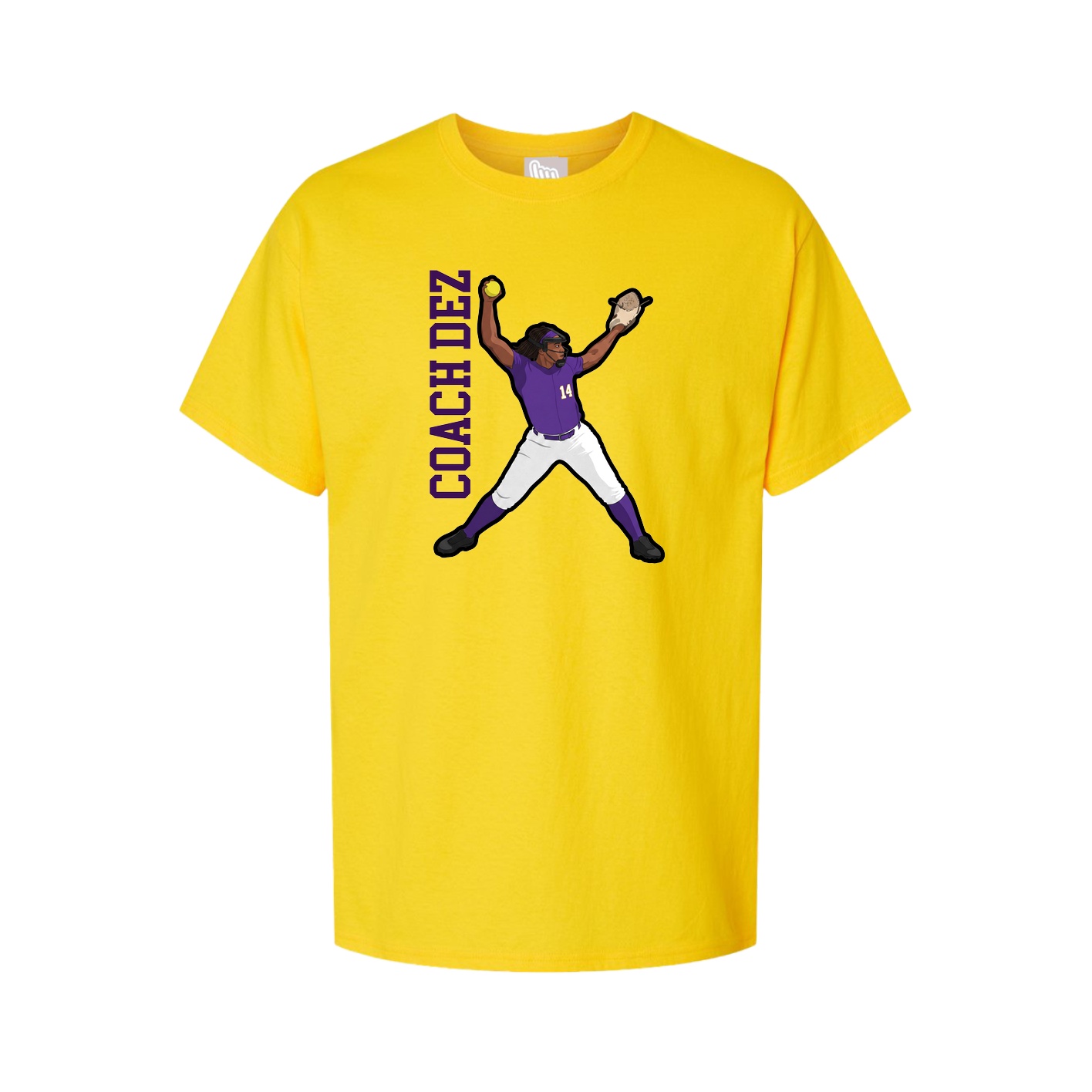 Tee — Name Vertical in Gold