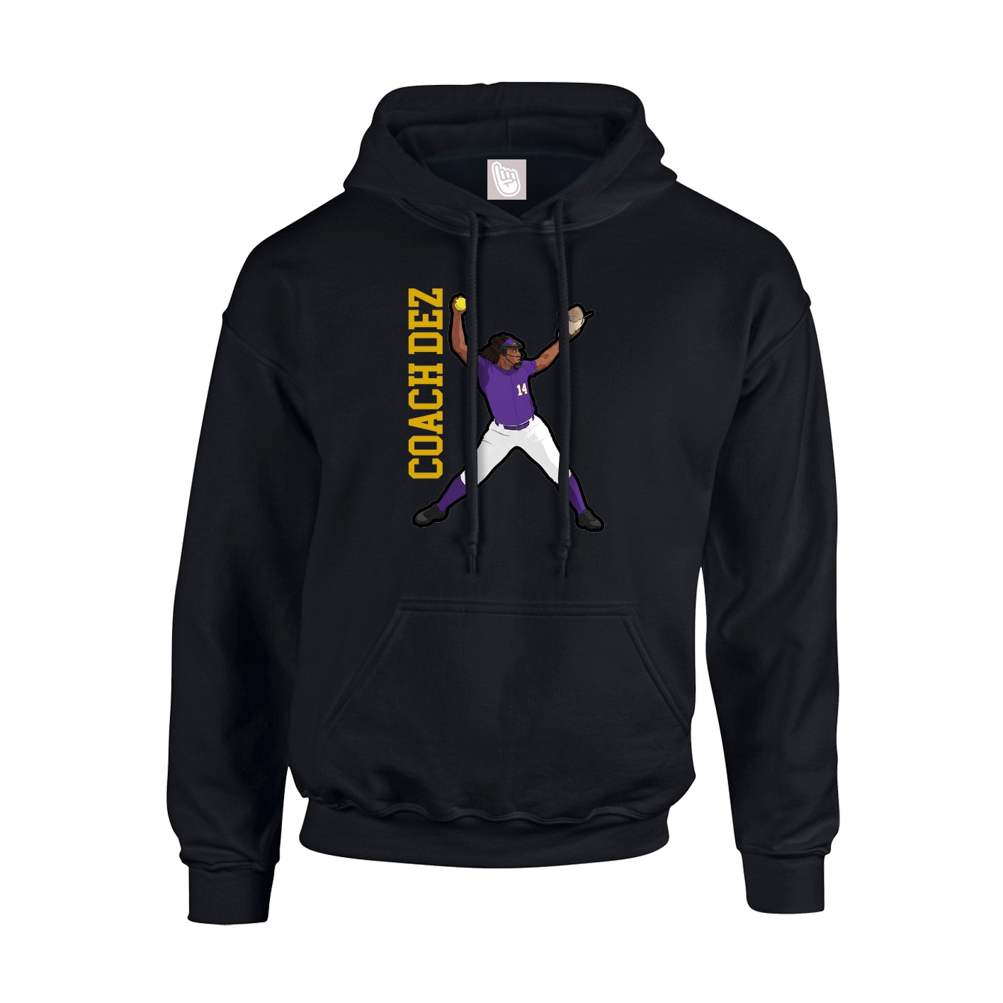 Hoodie — Name Vertical in Black