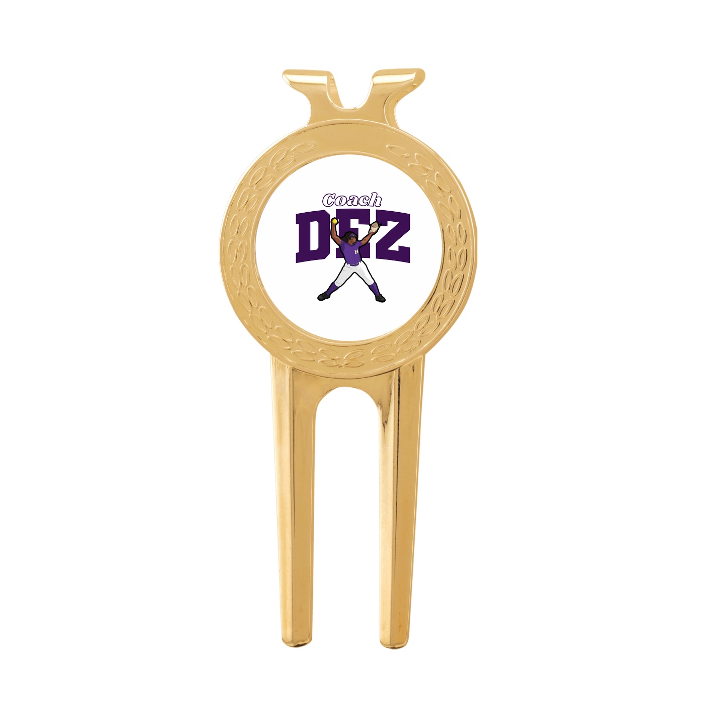 Divot Tool with Ball Marker — Name Arch in Classic