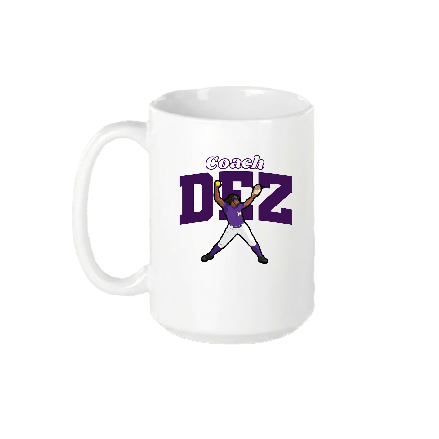 15oz Coffee Mug — Name Arch in White