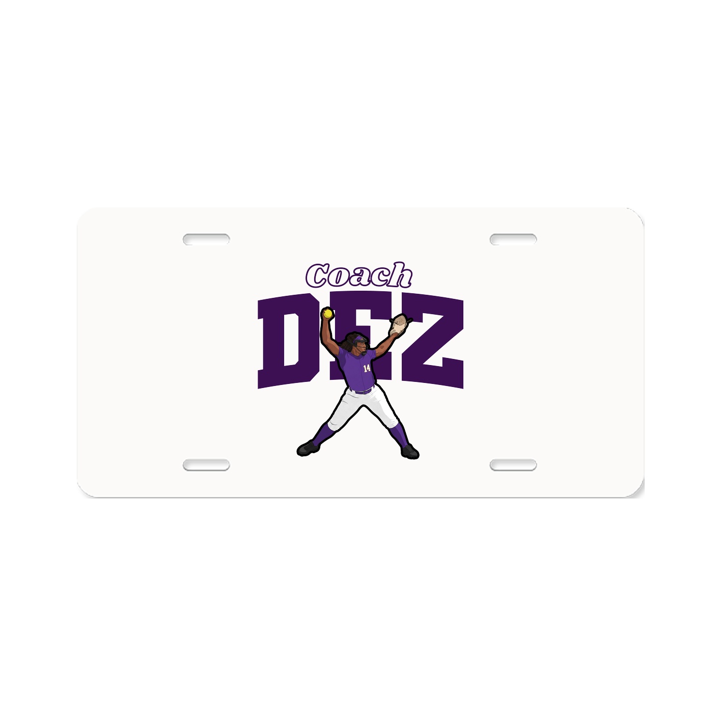 License Plate — Name Arch in Classic