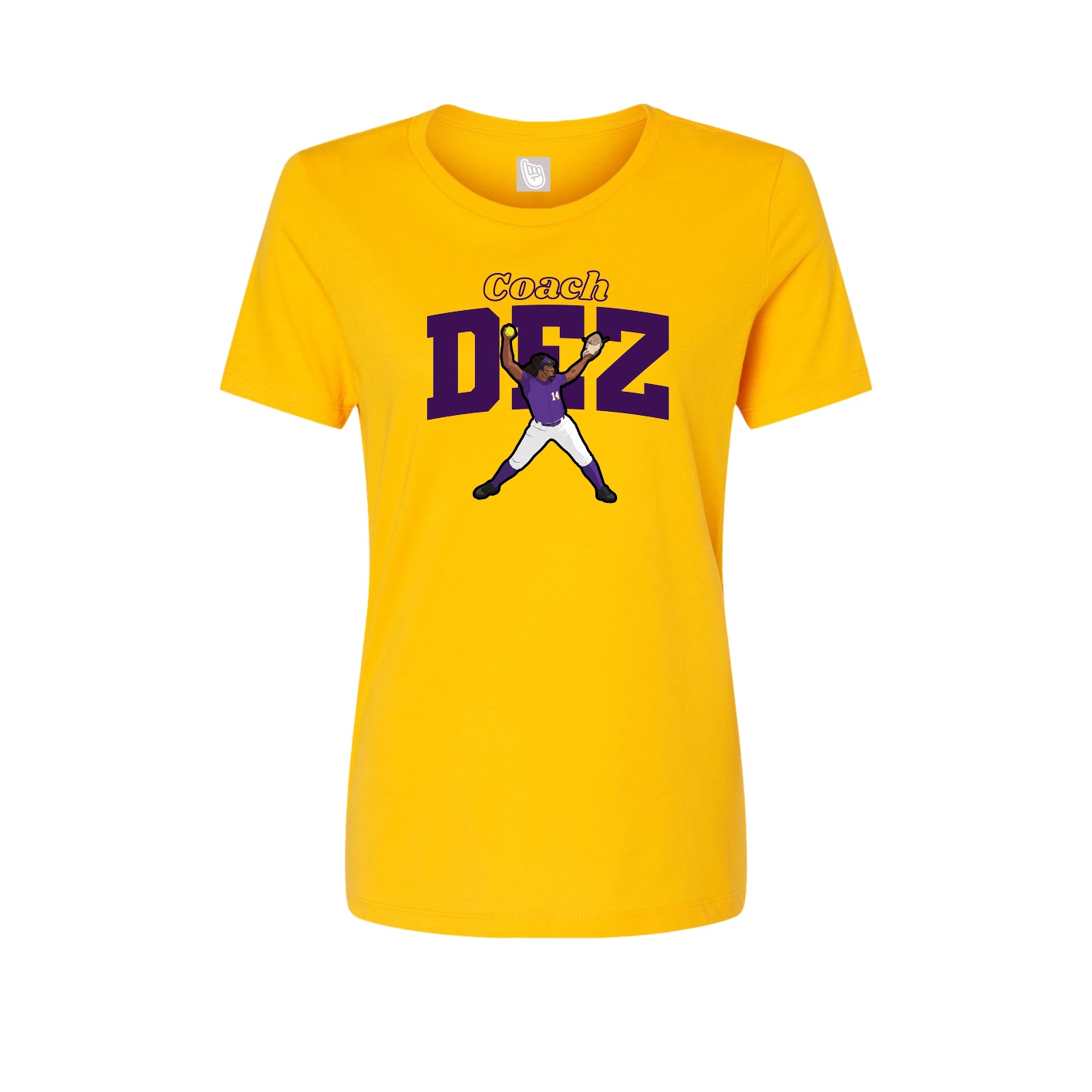 Womens Tee — Name Arch in Gold
