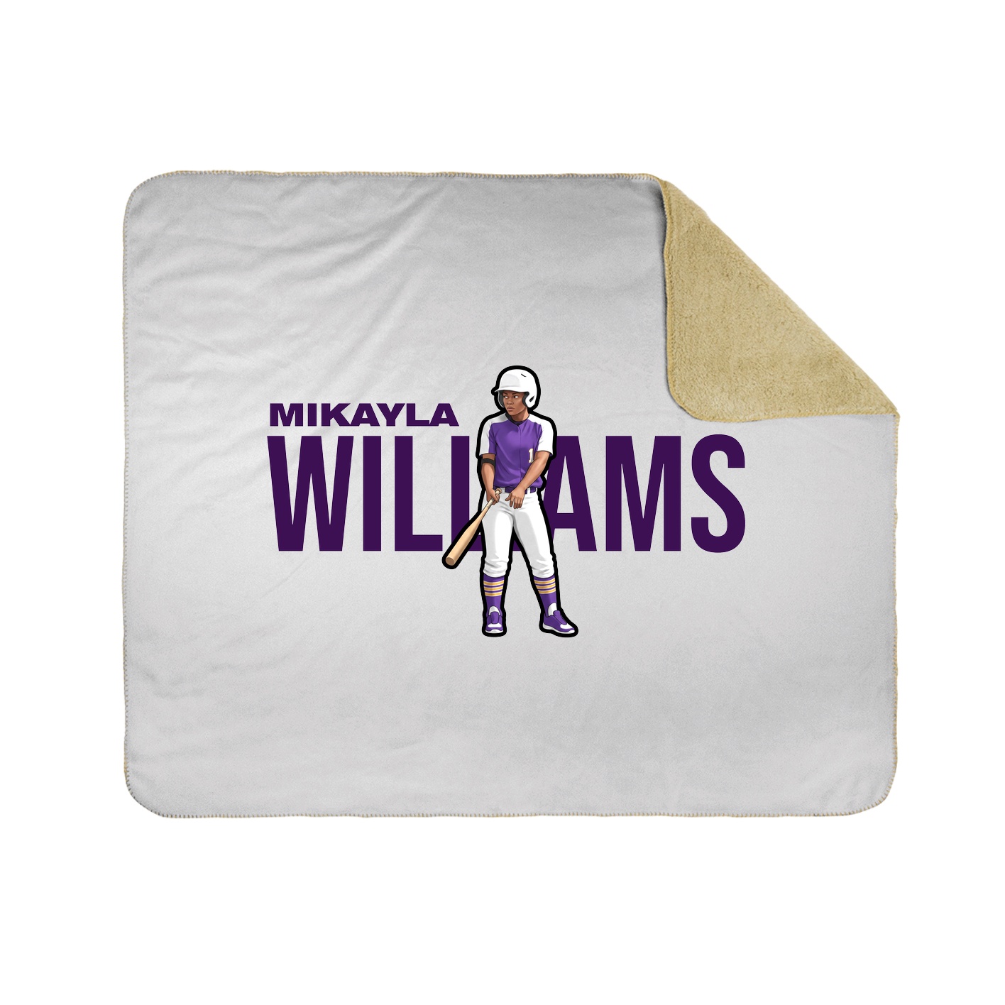 Throw Blanket — Player Name in White
