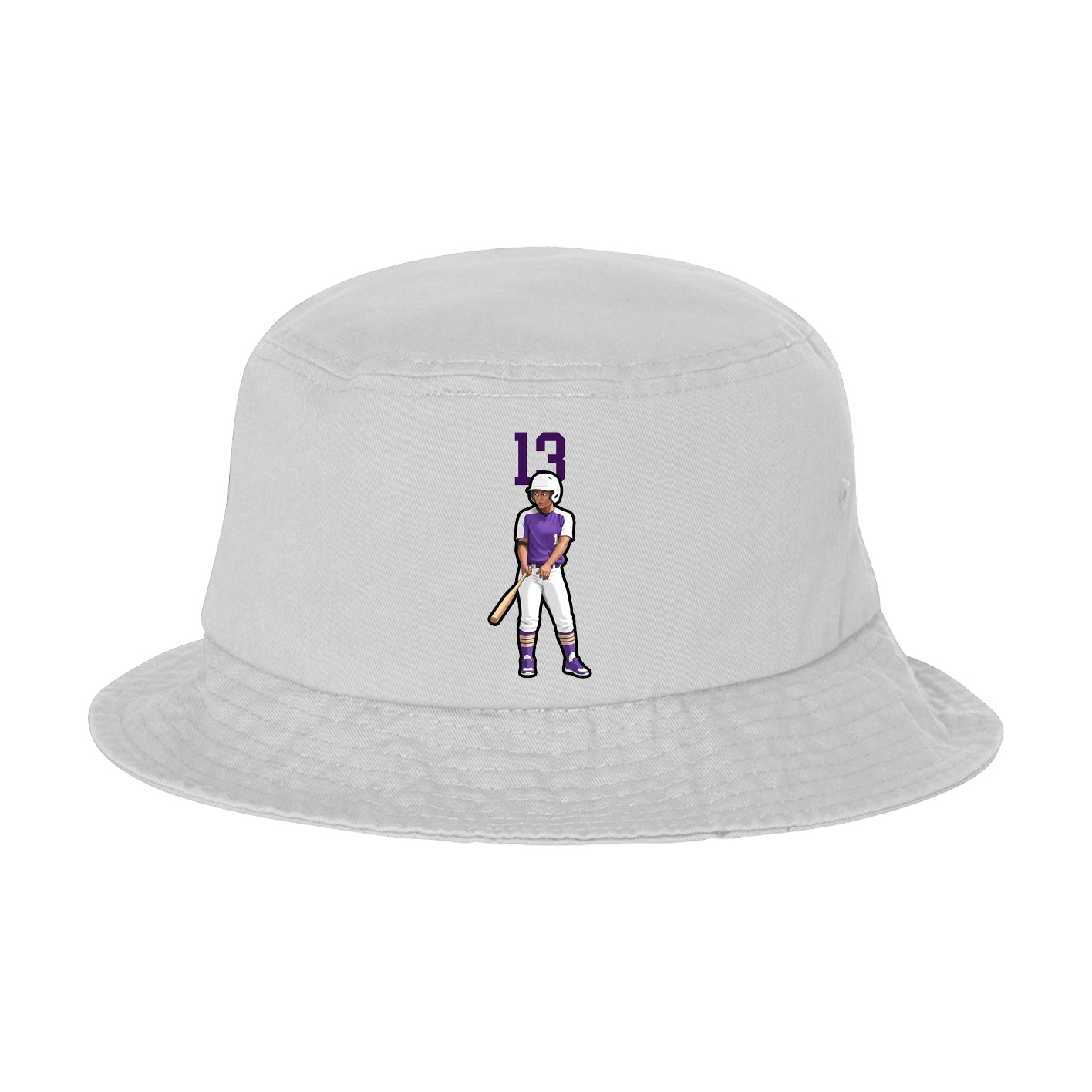 Bucket Cap — Number Top in White