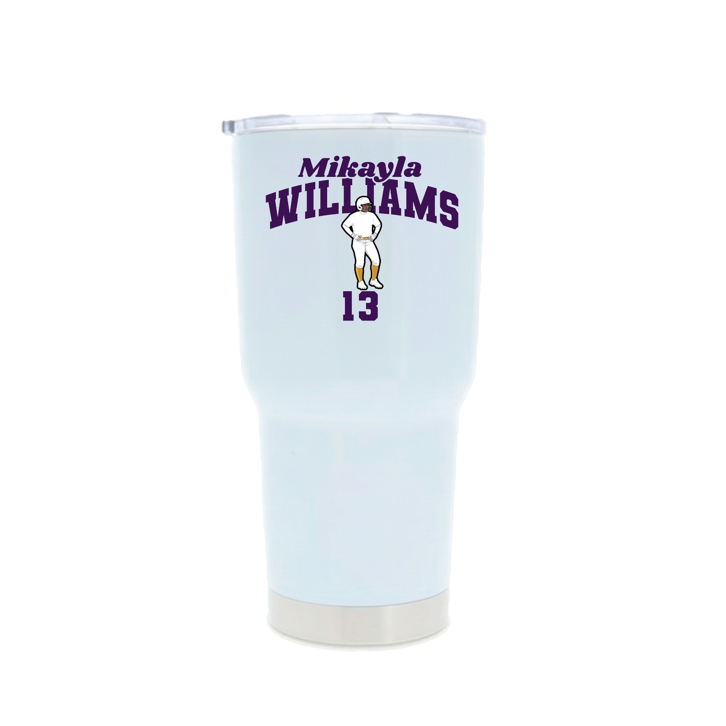 30oz Stainless Steel Tumbler — Signature Arch in White