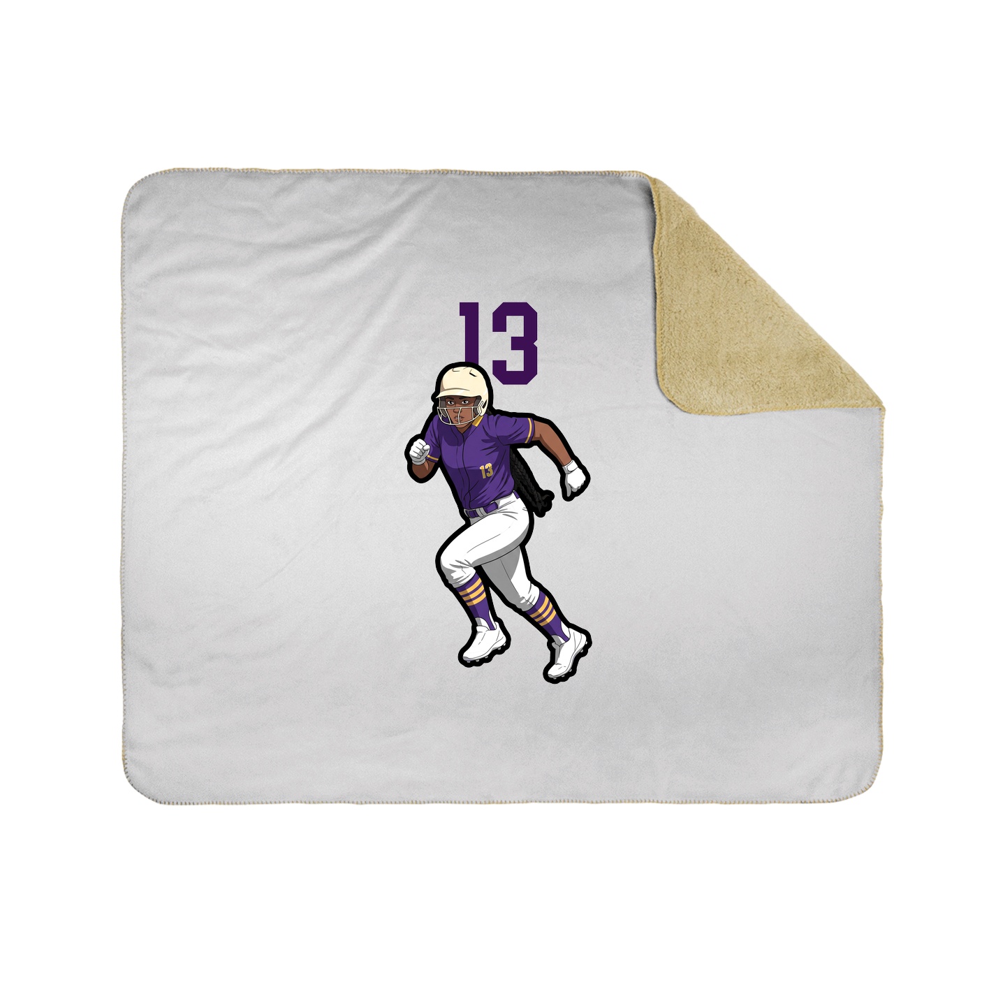 Throw Blanket — Number Top in White