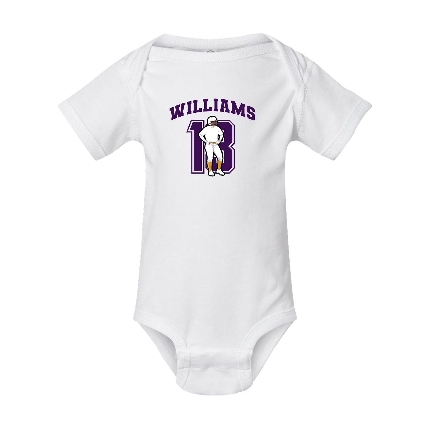 Baby Onesie — Number in White