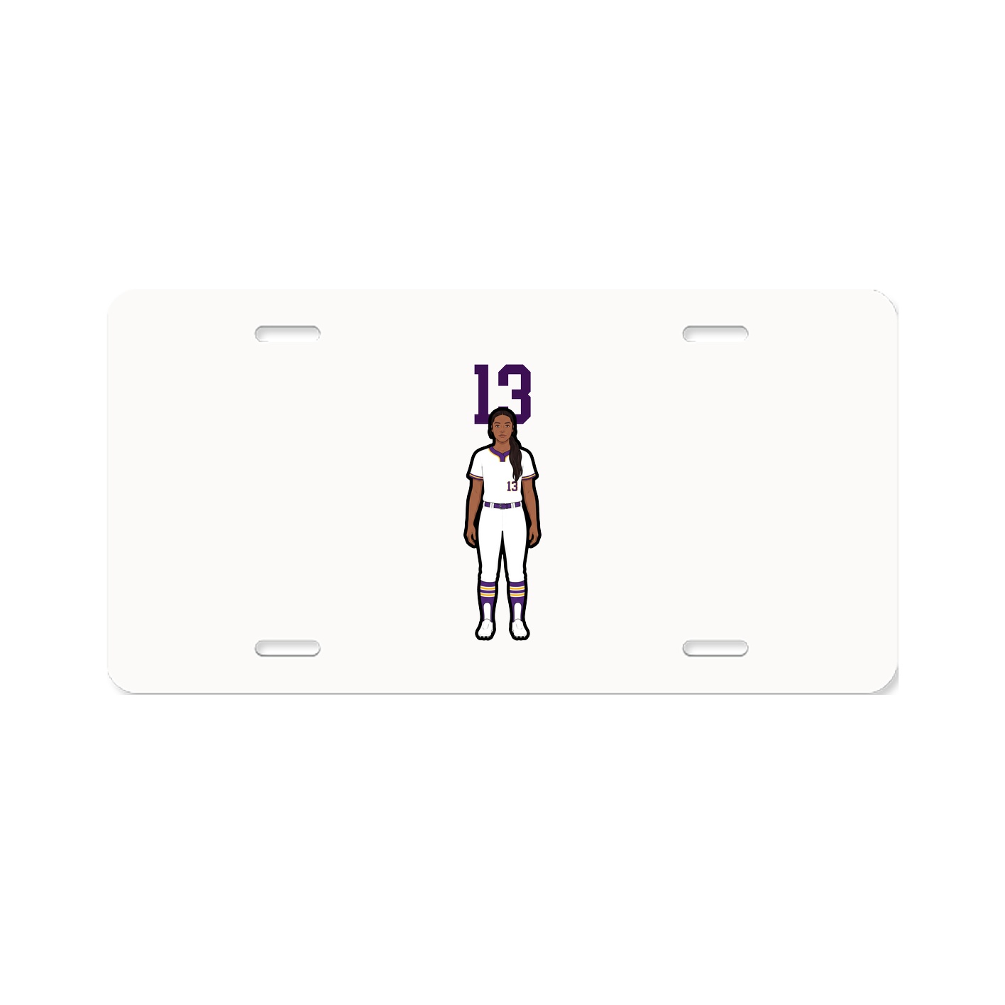 License Plate — Number Top in Classic