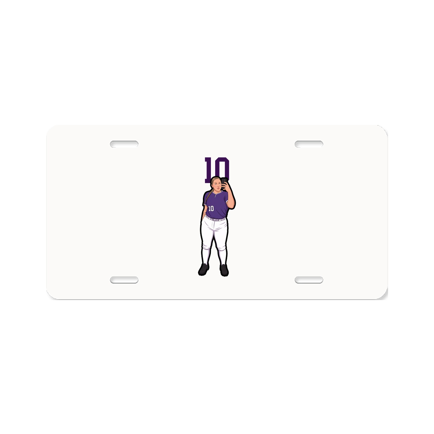 License Plate — Number Top in Classic
