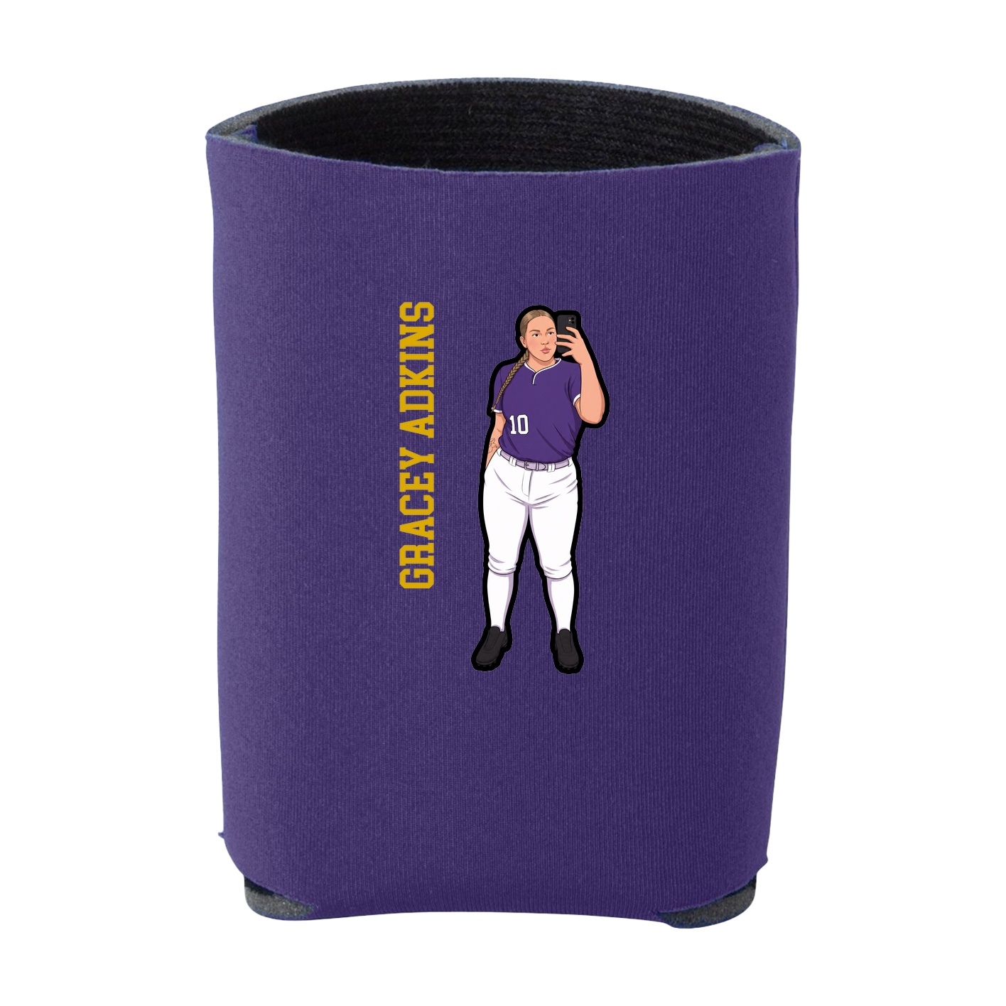 Can Holder — Name Vertical in Purple