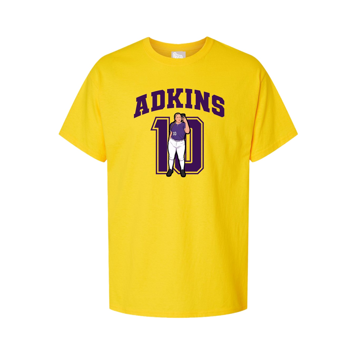 Youth Tee — Number in Gold