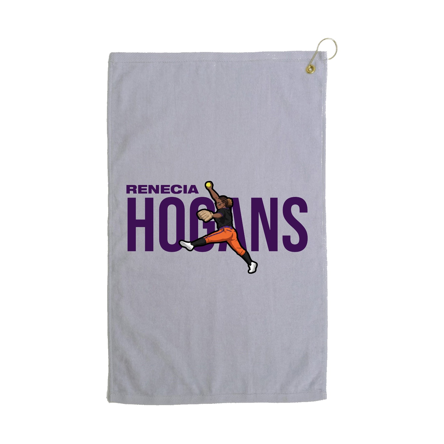 Golf Towel — Player Name in Grey