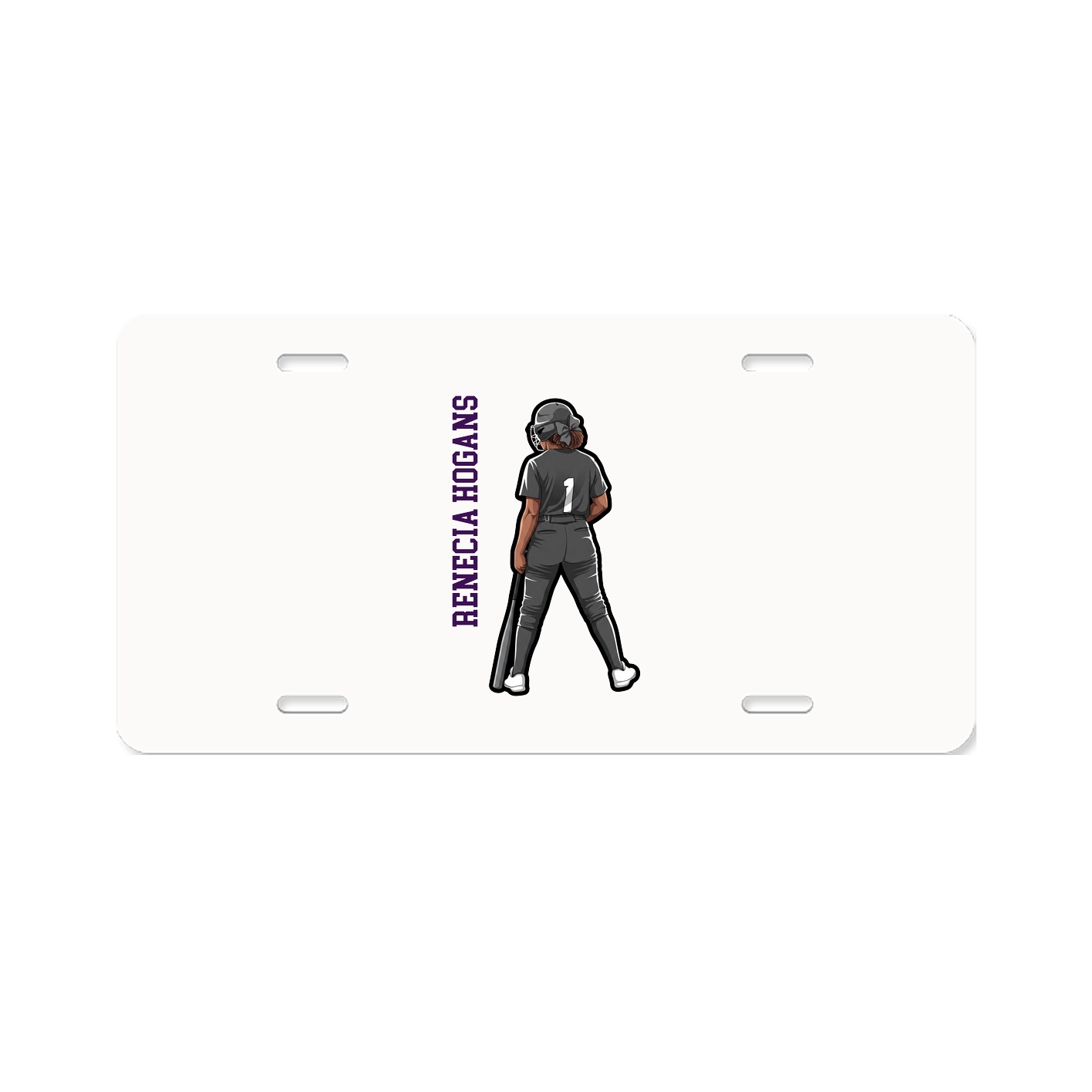 License Plate — Name Vertical in Classic