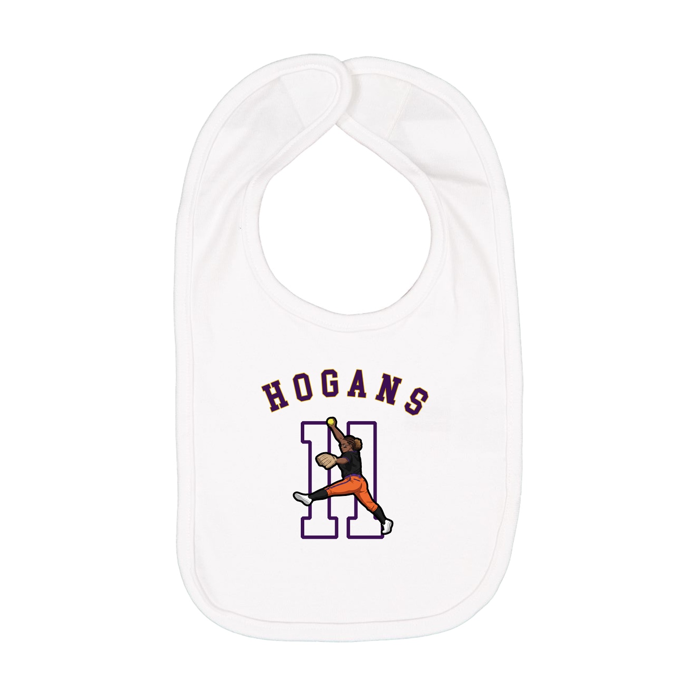 Infant Bib — Shirsey Arch in White