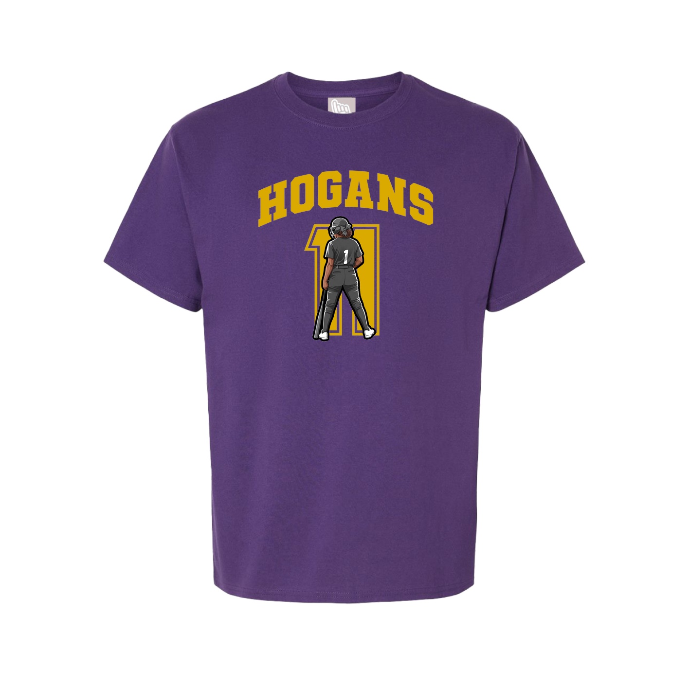 Youth Tee — Number in Purple
