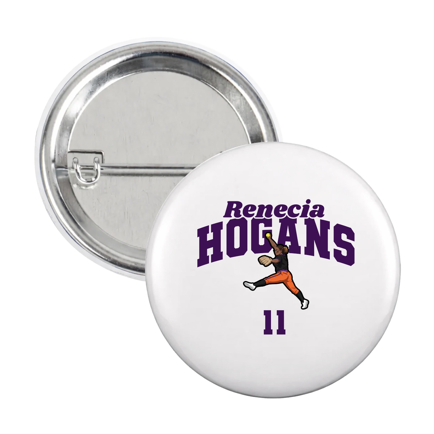 Game Day Button — Signature Arch in White