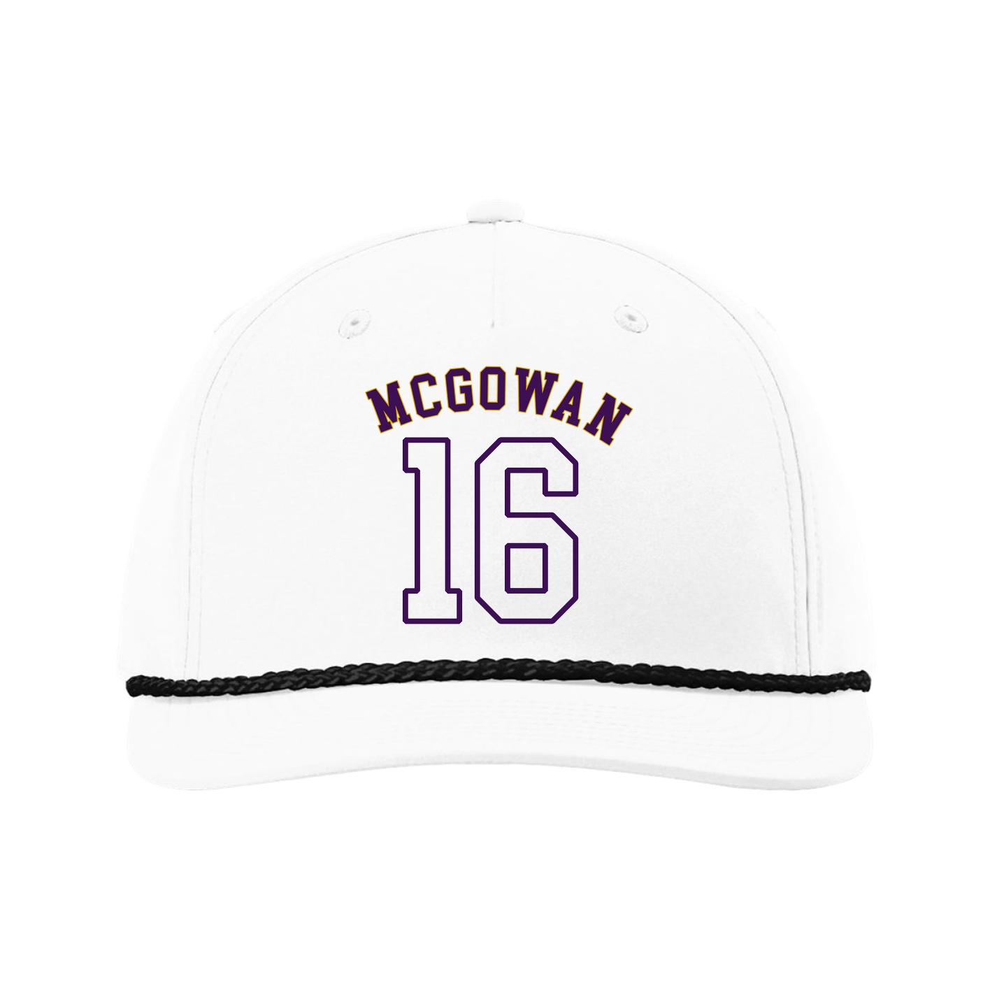 Five-Panel Classic Rope Cap — Shirsey Arch in White