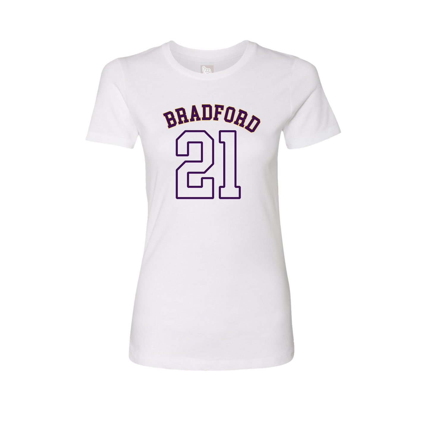 Fitted Women's Tee — Shirsey Arch in White