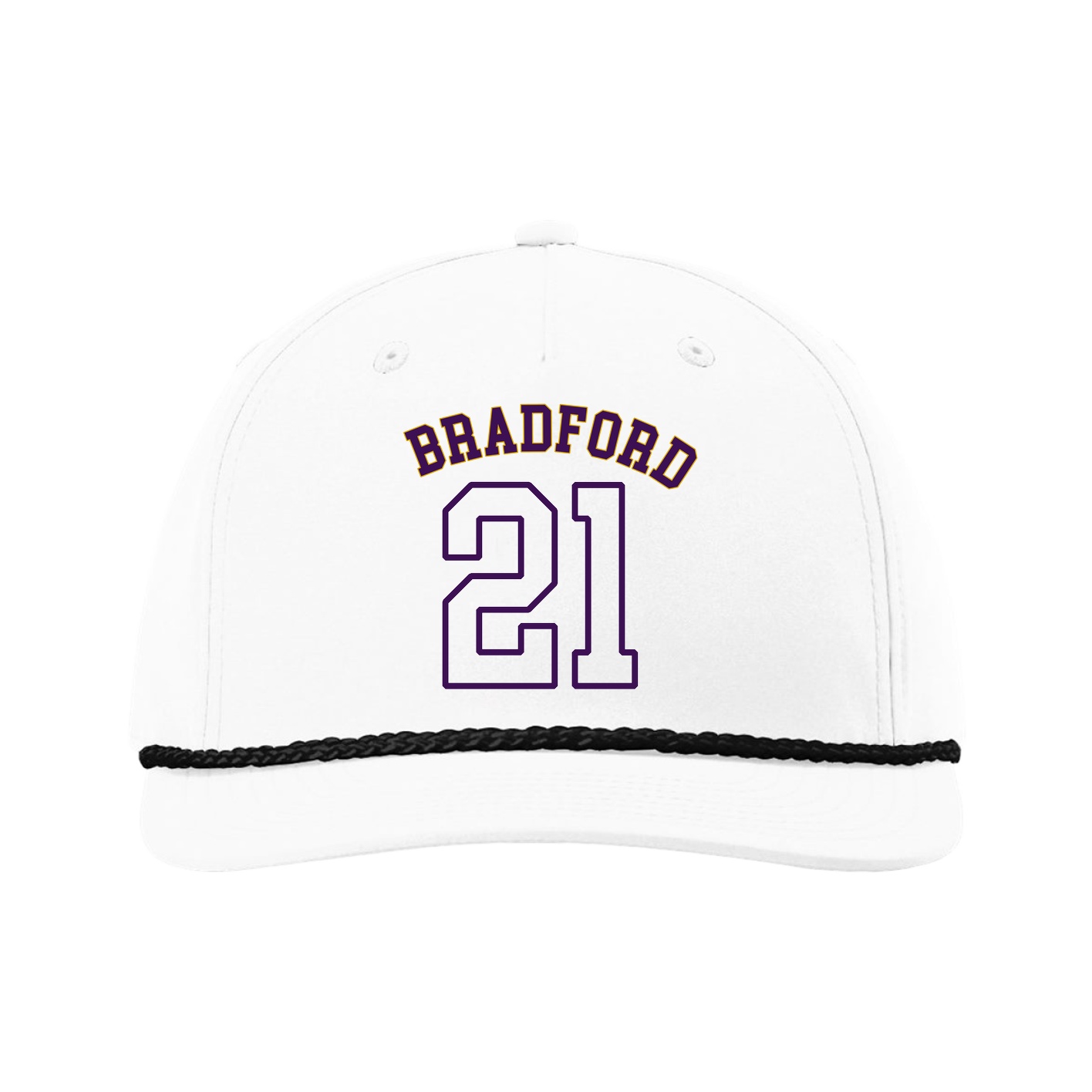 Five-Panel Classic Rope Cap — Shirsey Arch in White