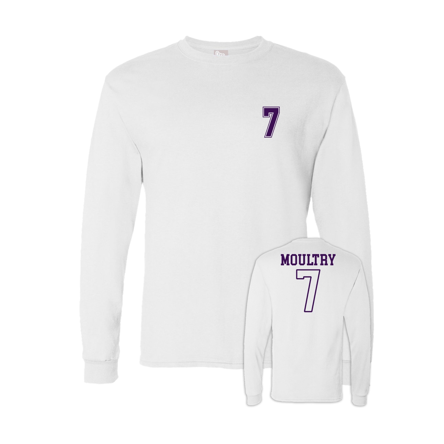 Long Sleeve Tee — Chest Back in White