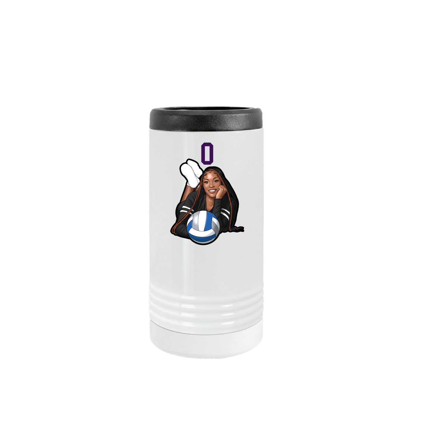 Slim Beverage Holder — Number Top in White