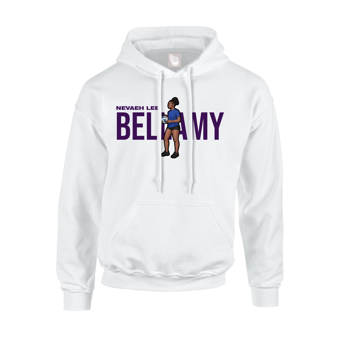 Youth Hoodie — Player Name in White