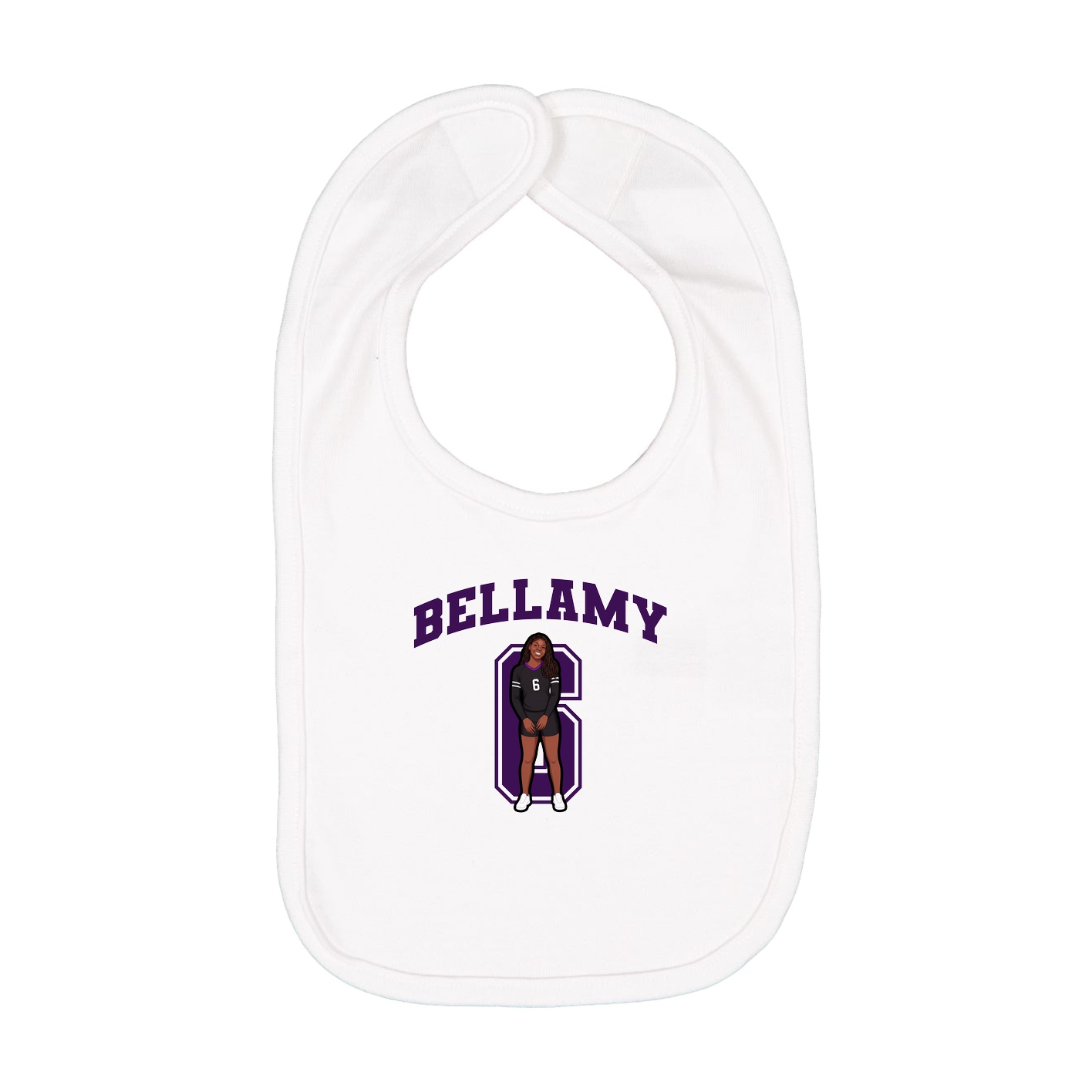 Infant Bib — Number in White