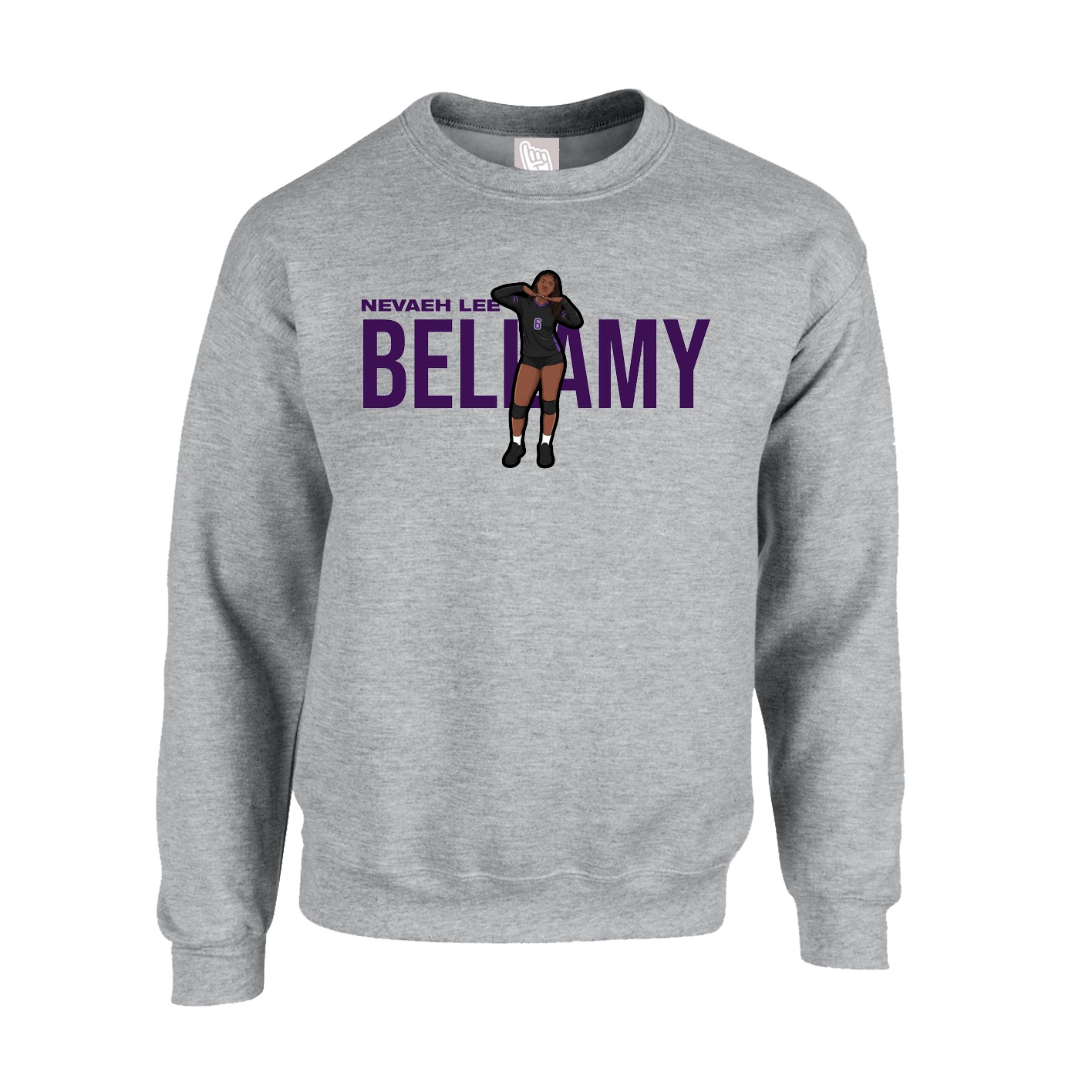 Fleece Crew — Player Name in Grey