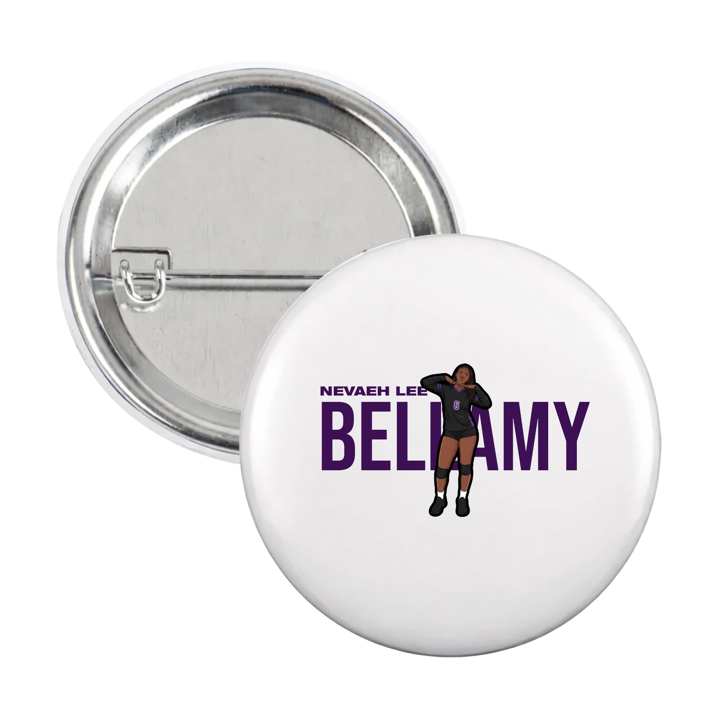 Game Day Button — Player Name in White