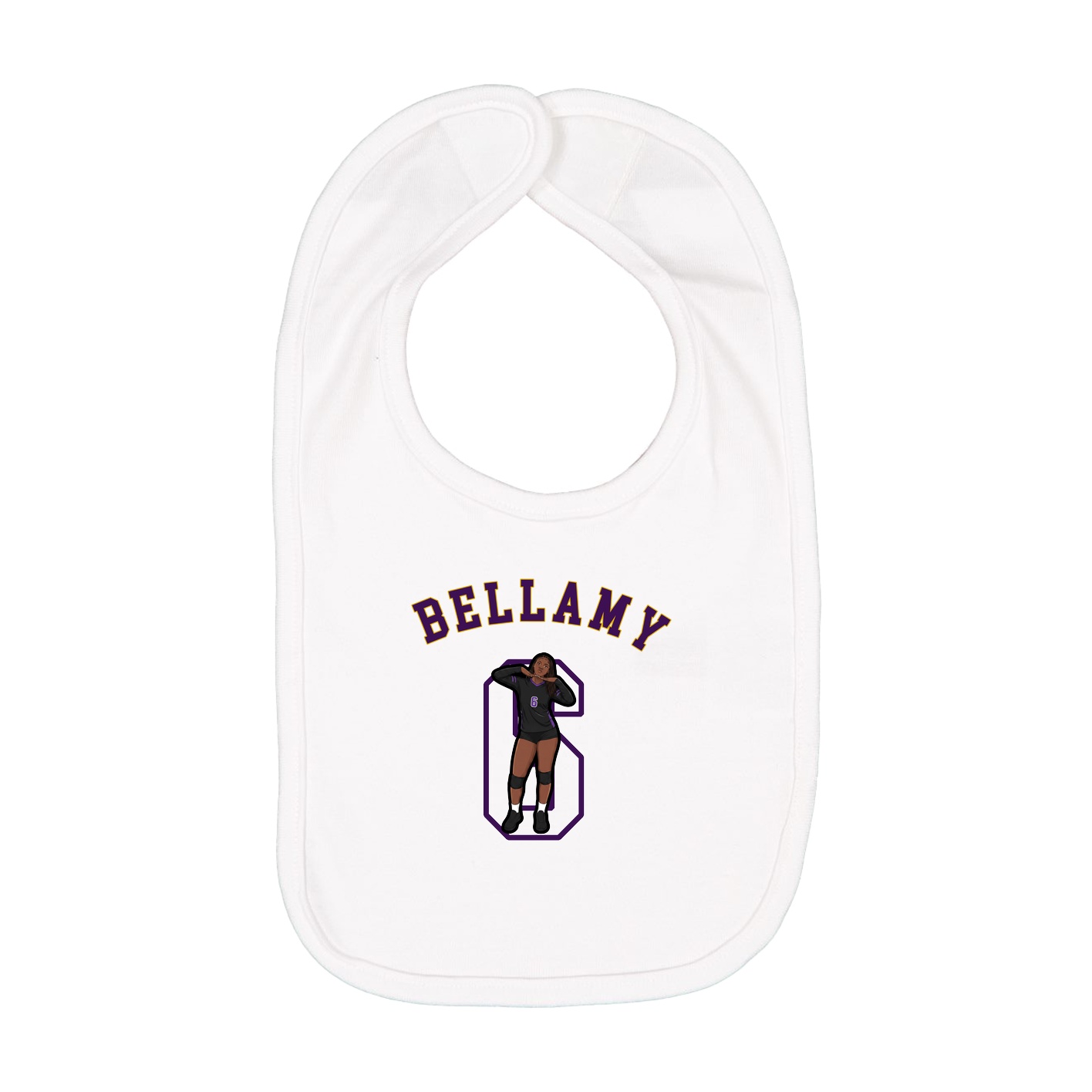 Infant Bib — Shirsey Arch in White