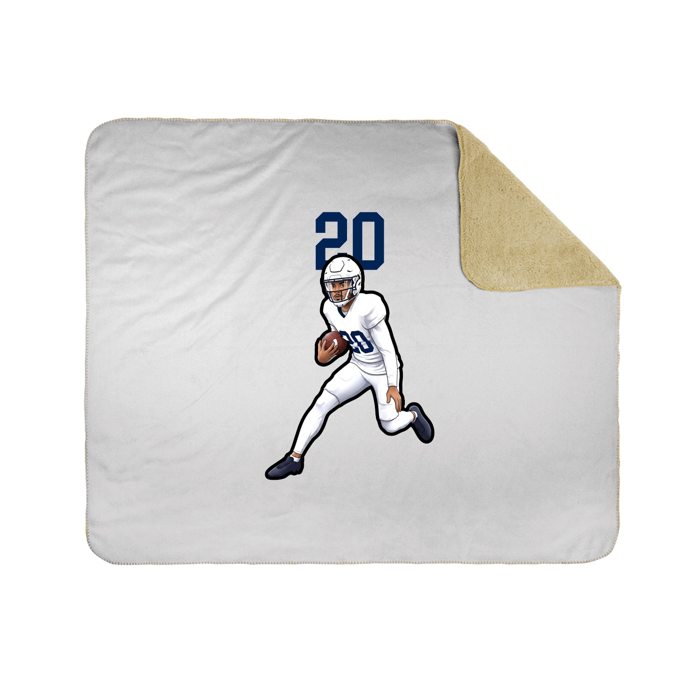 Throw Blanket — Number Top in White