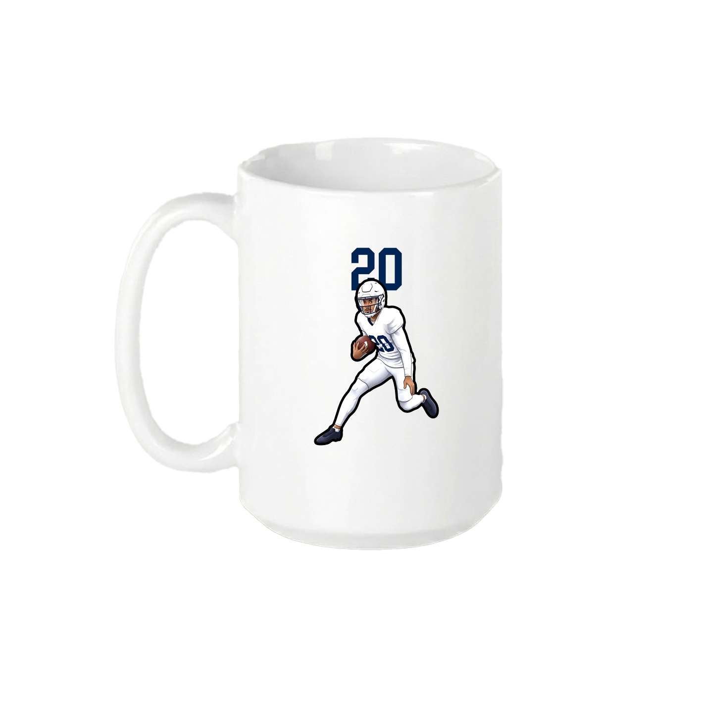 15oz Coffee Mug — Number Top in White