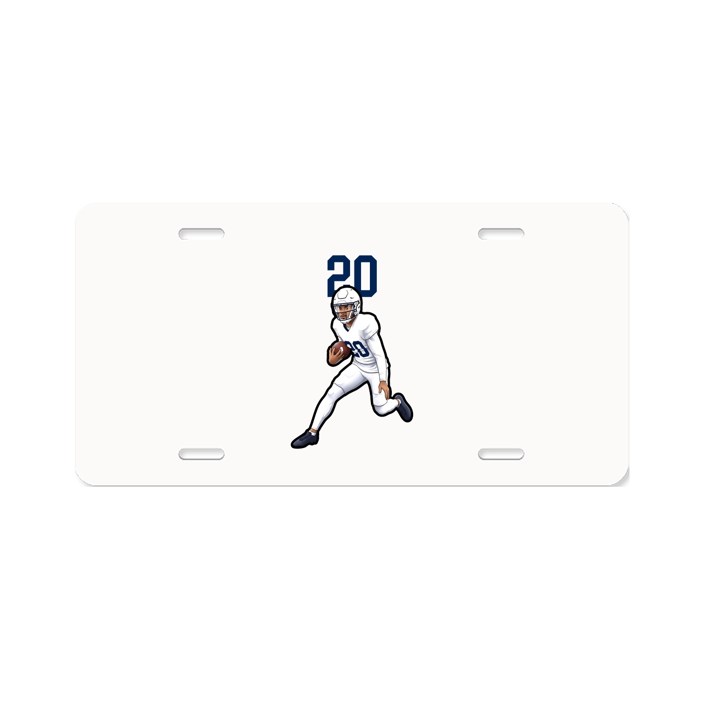 License Plate — Number Top in Classic