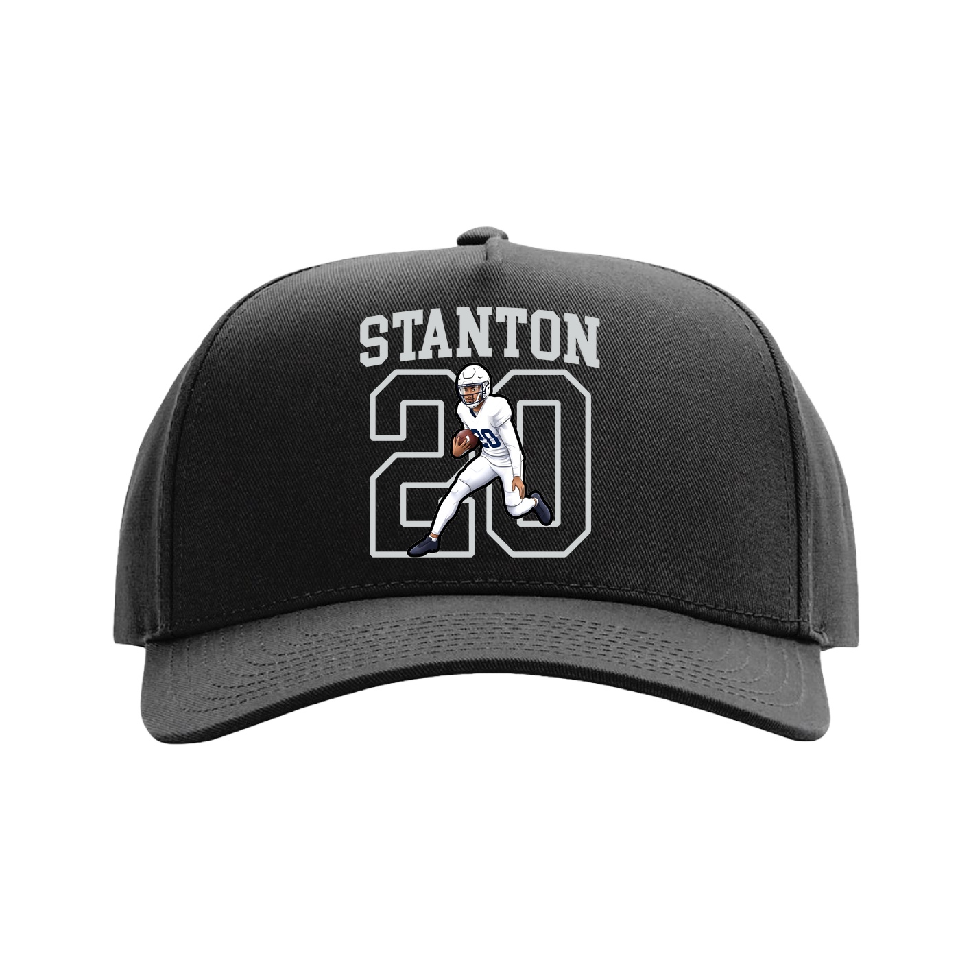 Full Fabric Five-Panel Champ Cap — Shirsey in Black