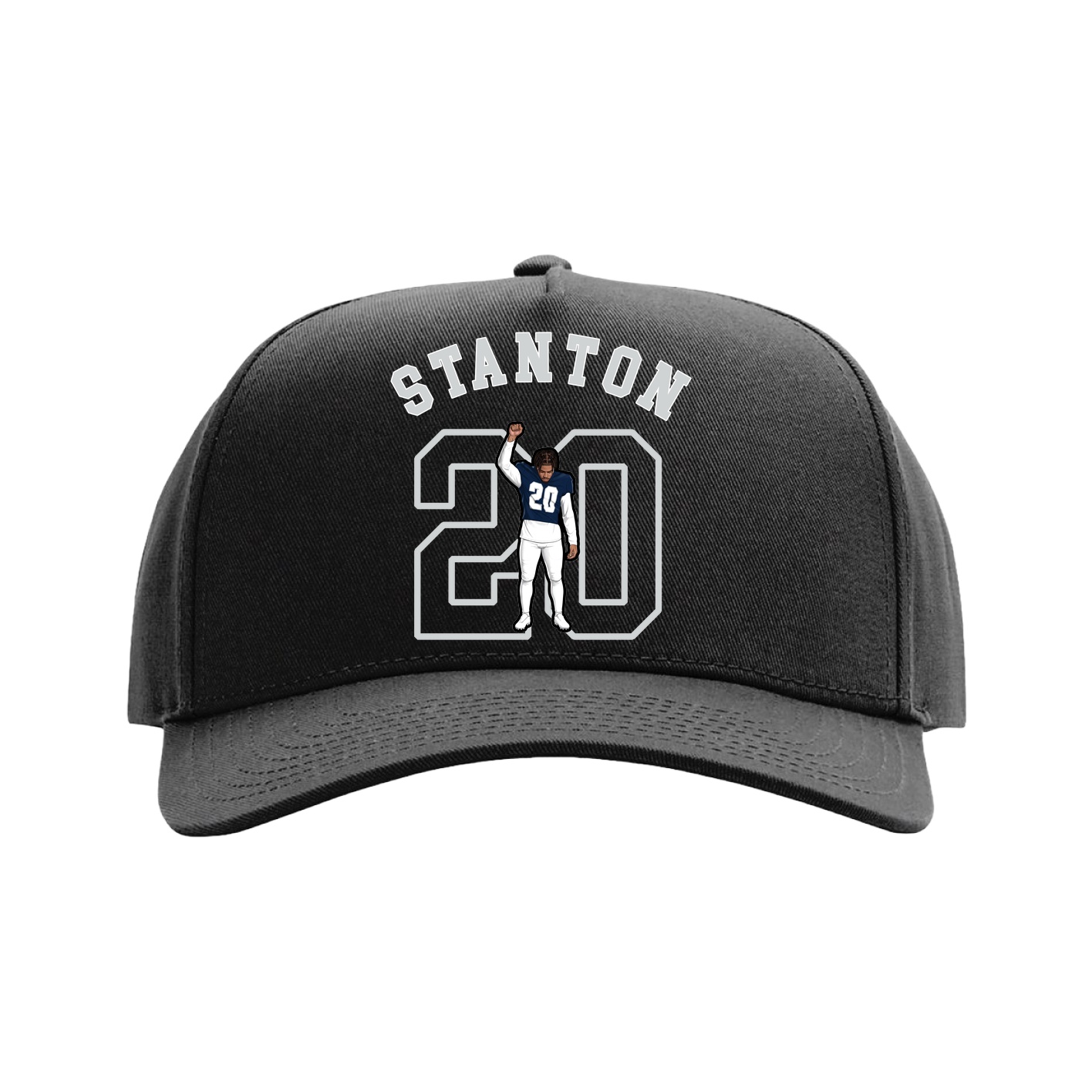 Full Fabric Five-Panel Champ Cap — Shirsey Arch in Black