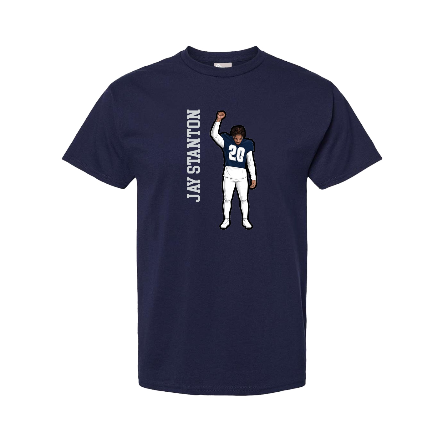 Youth Tee — Name Vertical in Navy
