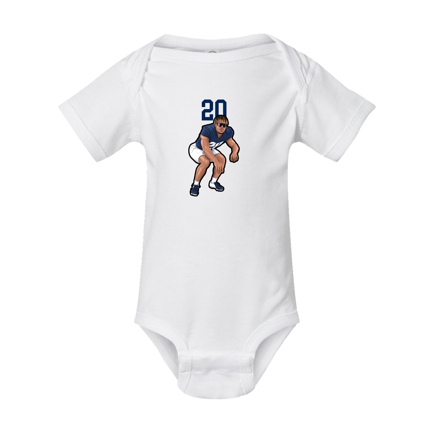 Baby Onesie — Number Top in White
