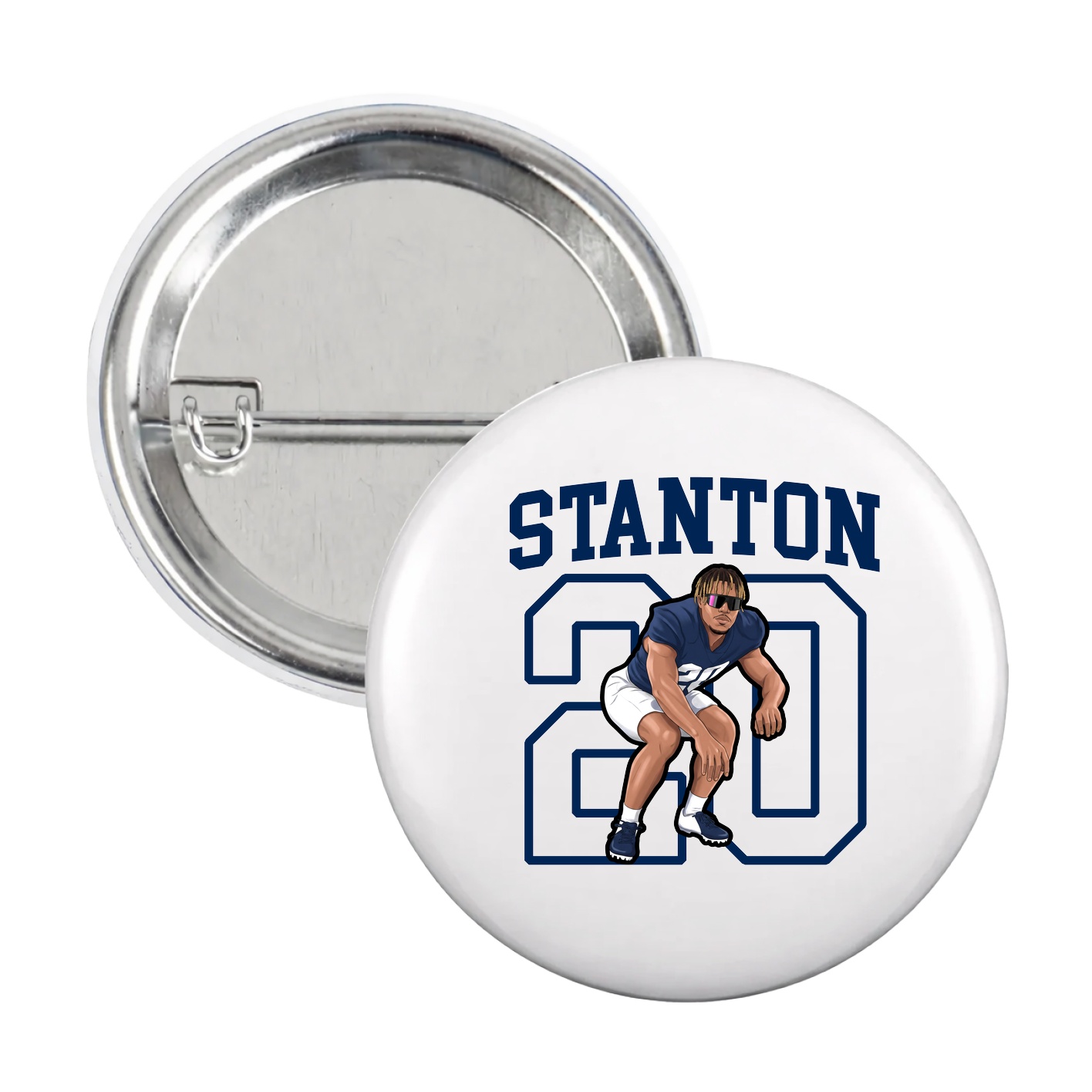 Game Day Button — Shirsey in White
