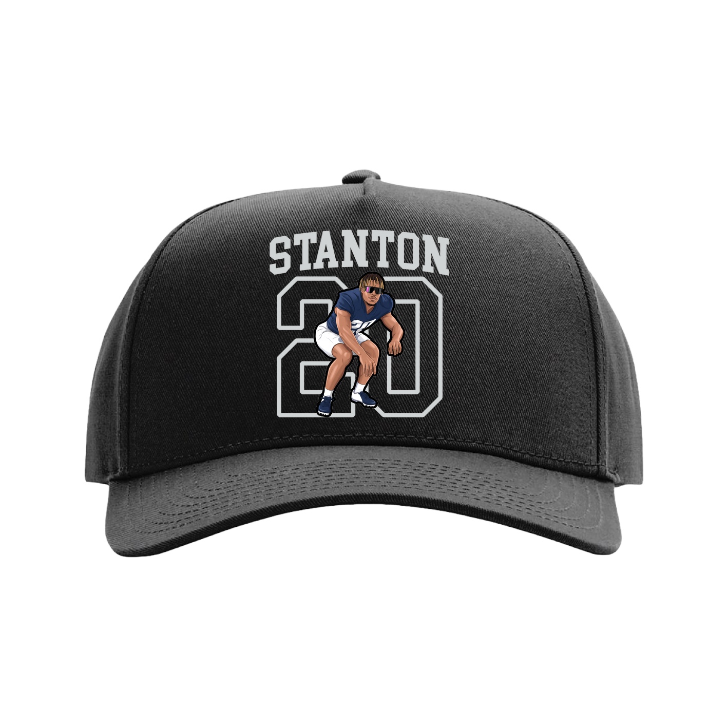 Full Fabric Five-Panel Champ Cap — Shirsey in Black