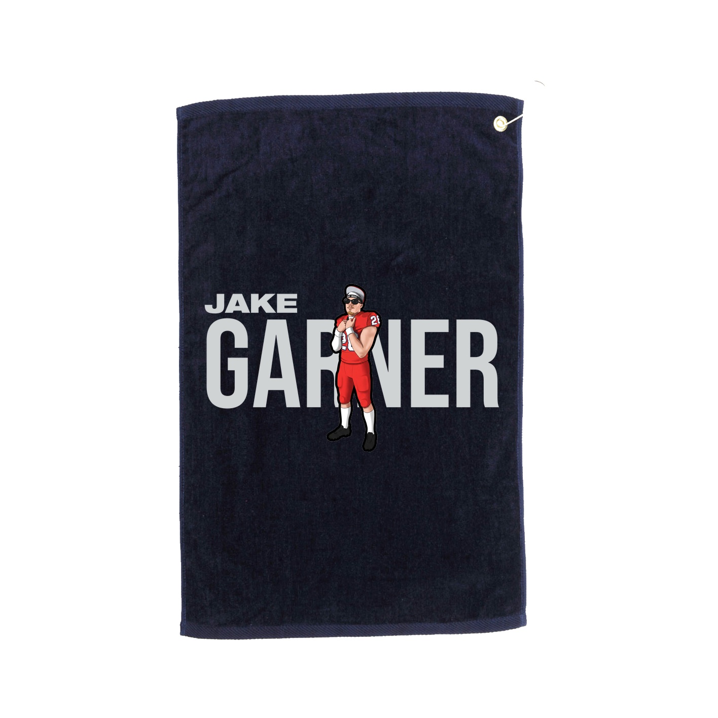 Golf Towel — Player Name in Navy