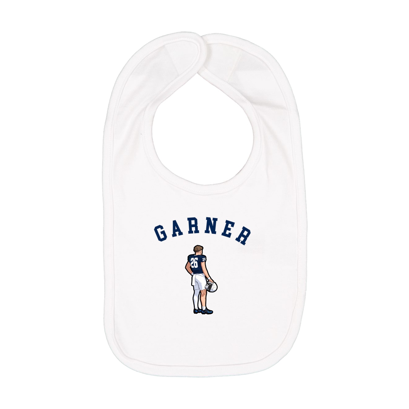 Infant Bib — Shirsey Arch in White