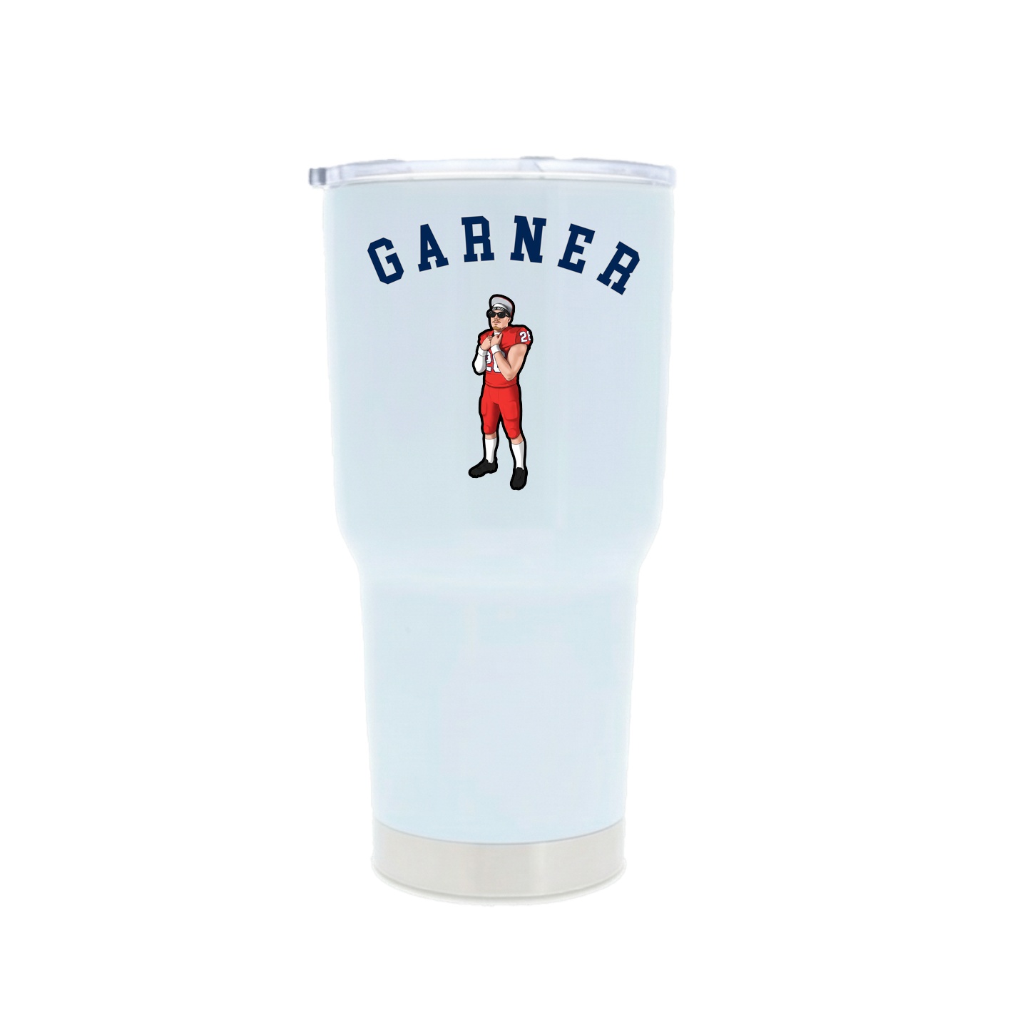 30oz Stainless Steel Tumbler — Shirsey Arch in White
